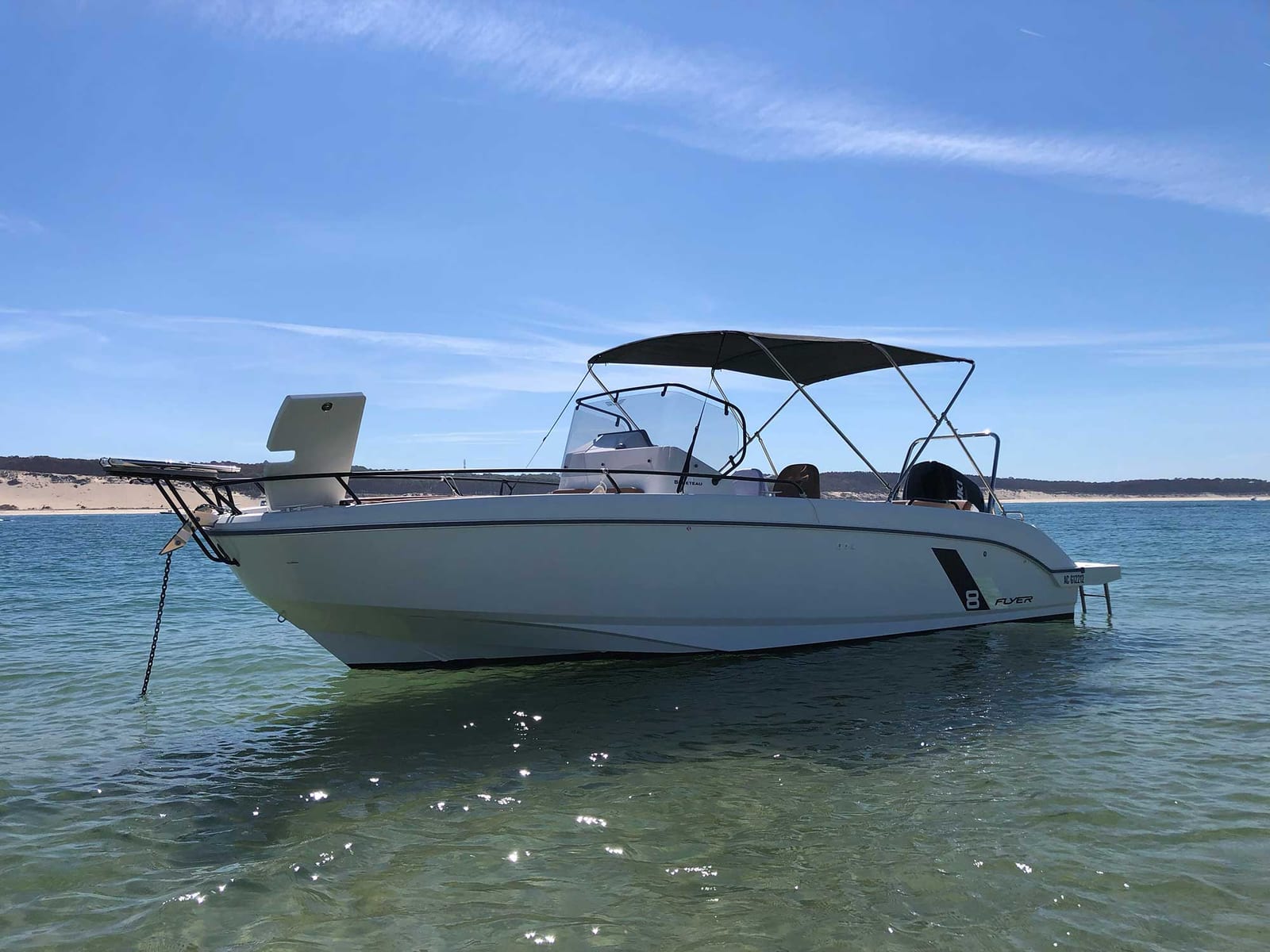 Flyer 8 SPACEDECK en mer au large du Pyla