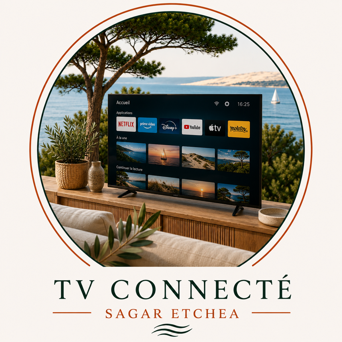 TV connecté — équipement Villa Sagaretchea